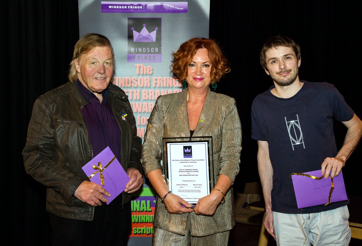 MikeTheWrite's tweet image. I have to be content being one of three scripts selected from 193 entries worldwide. Beaten by 'Black Forrest'. But I was IN THE FINAL of the Branagh Drama Awards - f***ing ACE! Next year number one! Watch this space. windsorfringe.co.uk/dramawritingaw… (Me with other writers and my cast)