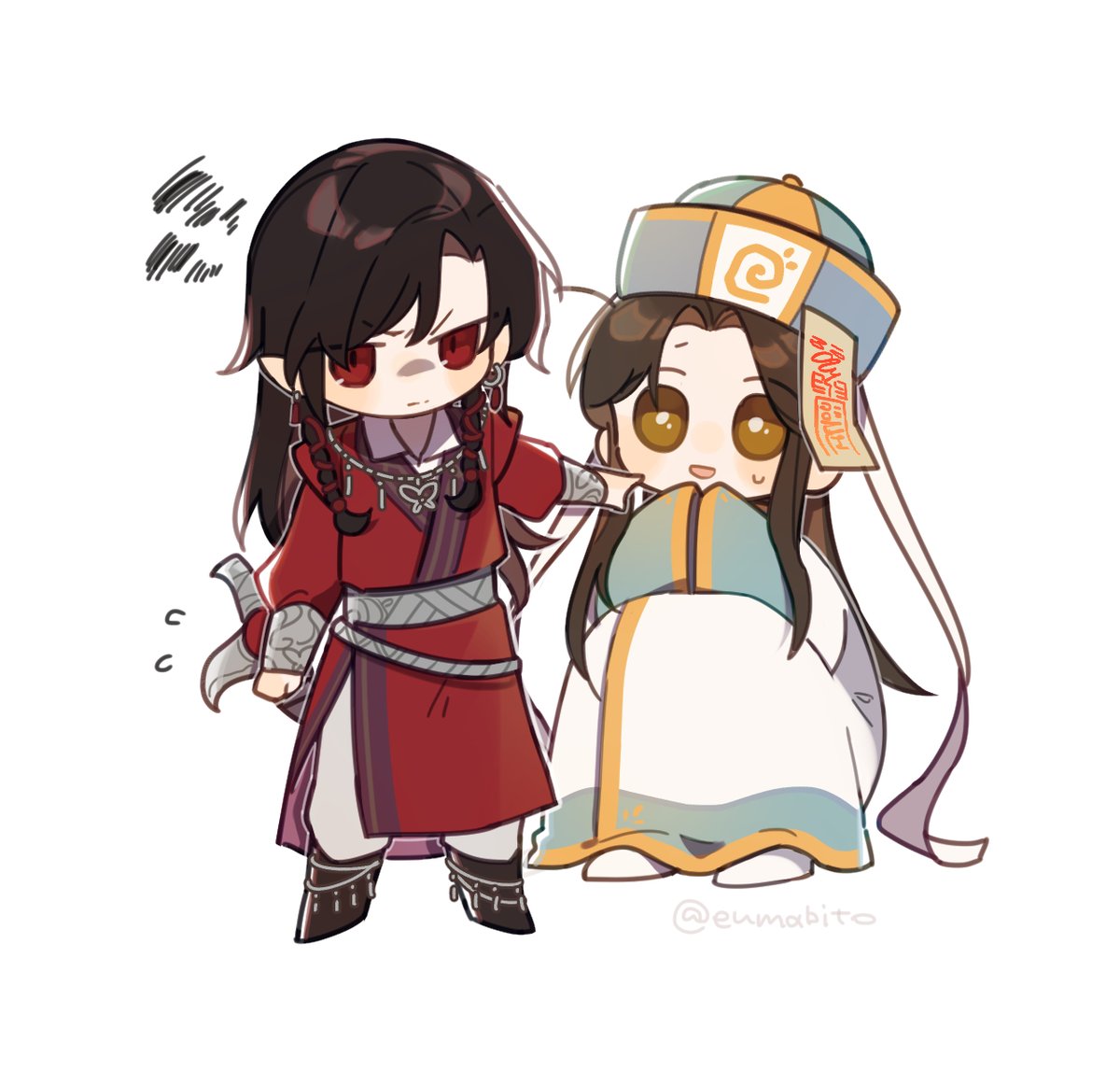 花怜「花怜Halloween②#TGCF #天官赐福 #천관사복 」|▽（修行僧）のイラスト