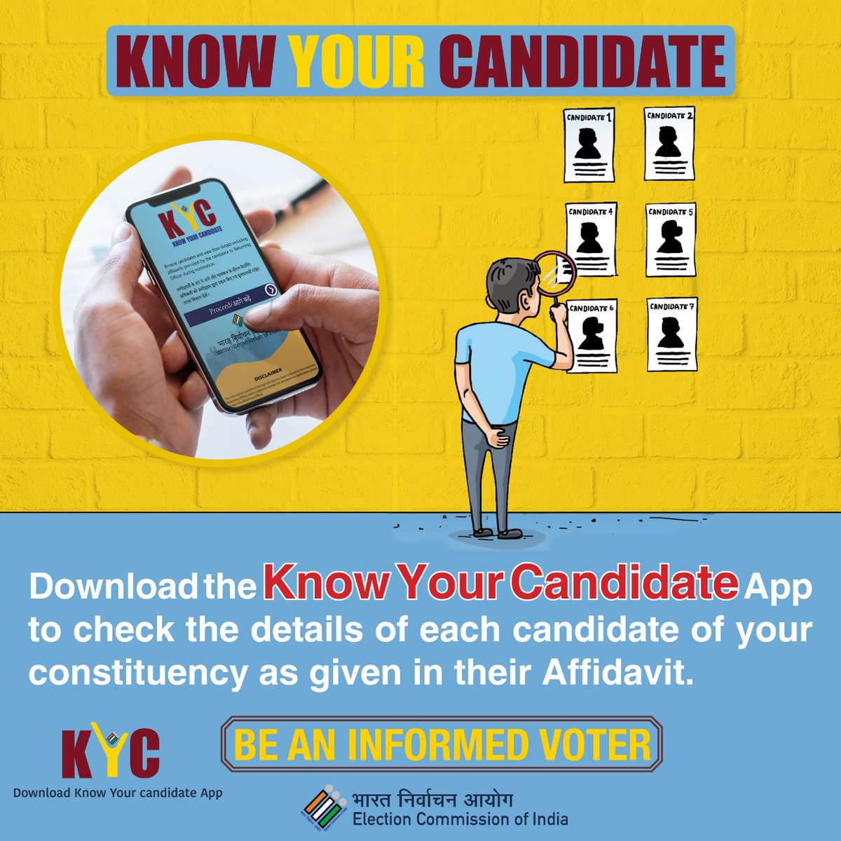 Election Commission of India on X: ECI launches Know Your Candidate app  empowering the voters to make an informed choice. This app provides details  of the contesting candidates along with their criminal