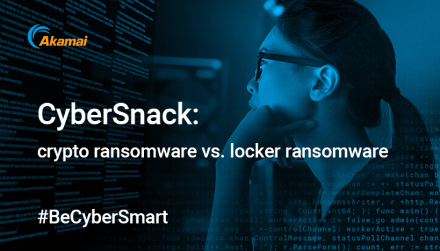 VirtualMiller's tweet photo. There are two main #ransomware categories: crypto ransomware, which holds files for ransom, and locker ransomware, which blocks device access. @Akamai #BeCyberSmart https://t.co/AJ4RbJF7wJ https://t.co/cEfD5yE6Hh