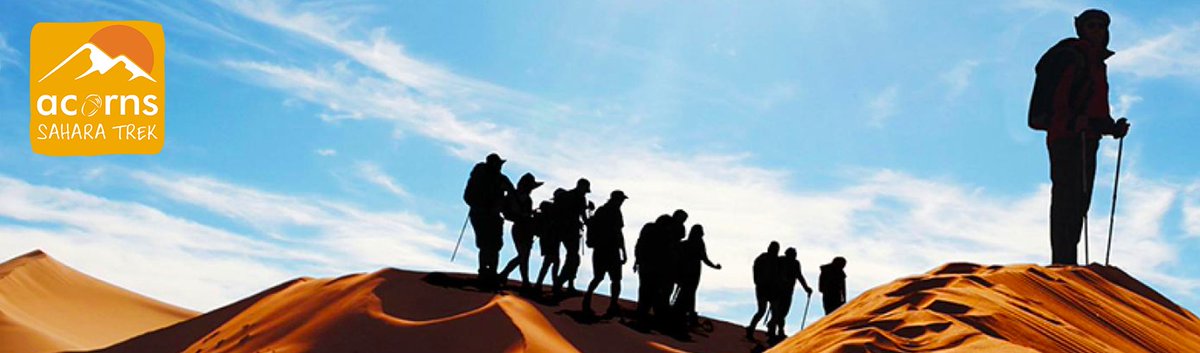 Are you ready for a truly once in a lifetime challenge?

Acorns Sahara Trek is taking place next year, an extraordinary experience hiking through the scenery of the Sahara!🤩🏜️

Learn more at our online information evening, November 24th 👉acorns.org.uk/event/acorns-s…

See you there!