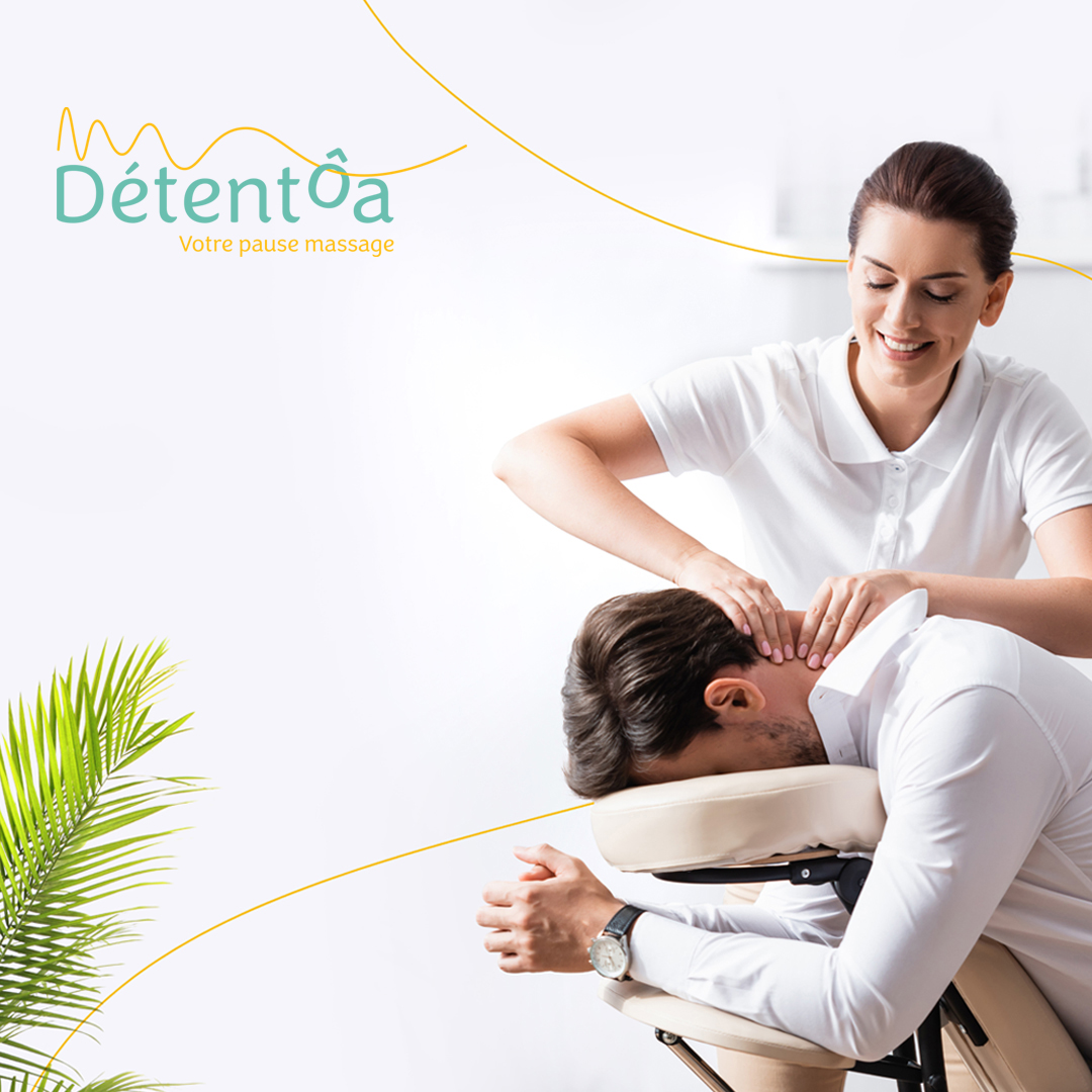 agentdecom's tweet image. Quand #bienêtreautravail rime avec massage et détente… Bonne nouvelle ! Le cabinet de massage itinérant Detentôa s’installe près de votre #bureau dès novembre, en banlieue parisienne. Et devinez à qui Aurélie, la fondatrice, a confié la #communication de Detentôa ? #agentdecom