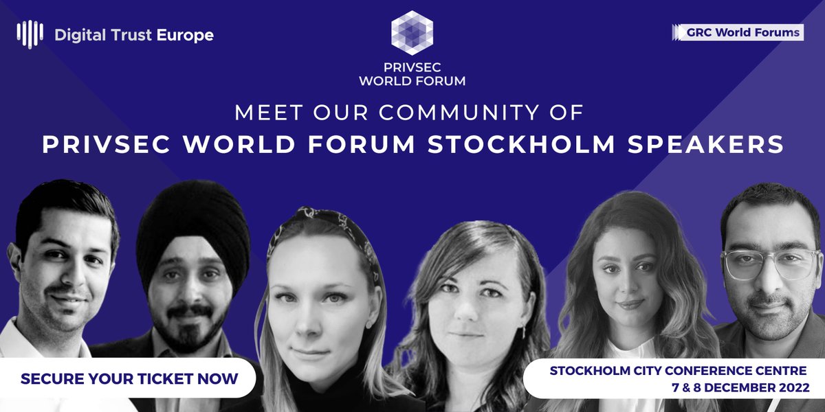 PrivSecEvents's tweet photo. PrivSec World Forum is coming to Stockholm! 🌎
📆 7 - 8 December 2022, Stockholm City Conference Centre
Reserve your free space at PrivSec World Forum Stockholm: https://t.co/aKpIJJB6In
#Privacy #DataProtection #Security #PrivSecWF #DTEStockholm #Stockholm
#DTEStockholm https://t.co/g6Nl8zb2Rg