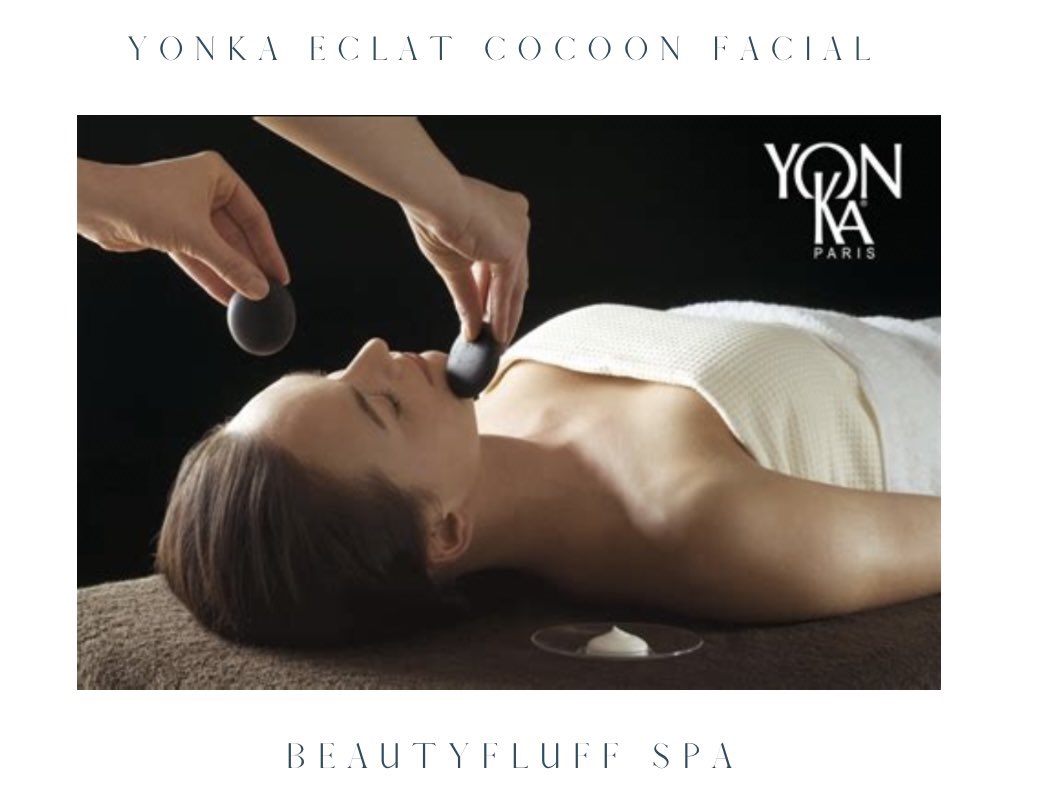 BeautyFluff's tweet photo. Dehydrated? Stressed? Want Radiance? Yonka Eclat Cocoon Facial is what you need! Hot Stone Massage &amp; Aroma will envelope you in relaxation! #Beautyfluff #GlowingSkin #Yonka https://t.co/NhrkxQWfy7