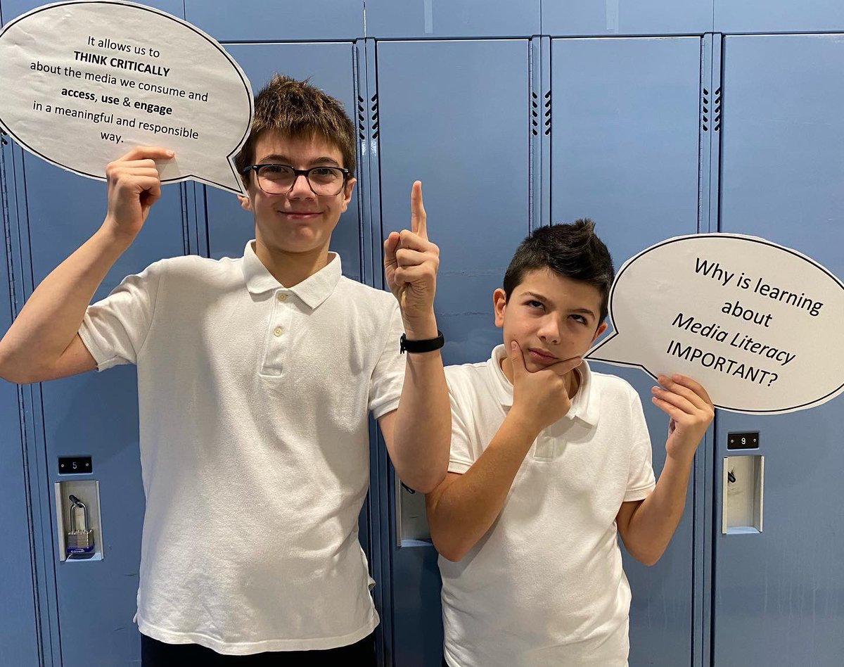 EastHill_EMSB's tweet photo. SPOTLIGHT: Media Literacy Week 🧑🏽💻
Day 4: Our grade 6 students had fun diving into the topic: What is Media❓
#easthillproud #medialitweek #advertising #mediasmart #weareenglishmtl https://t.co/7YYMEq1Hjq