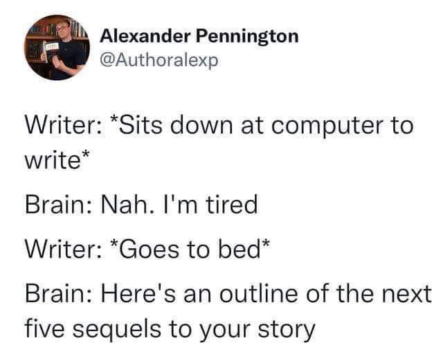 RileyRoseWriter's tweet image. #writing #humor