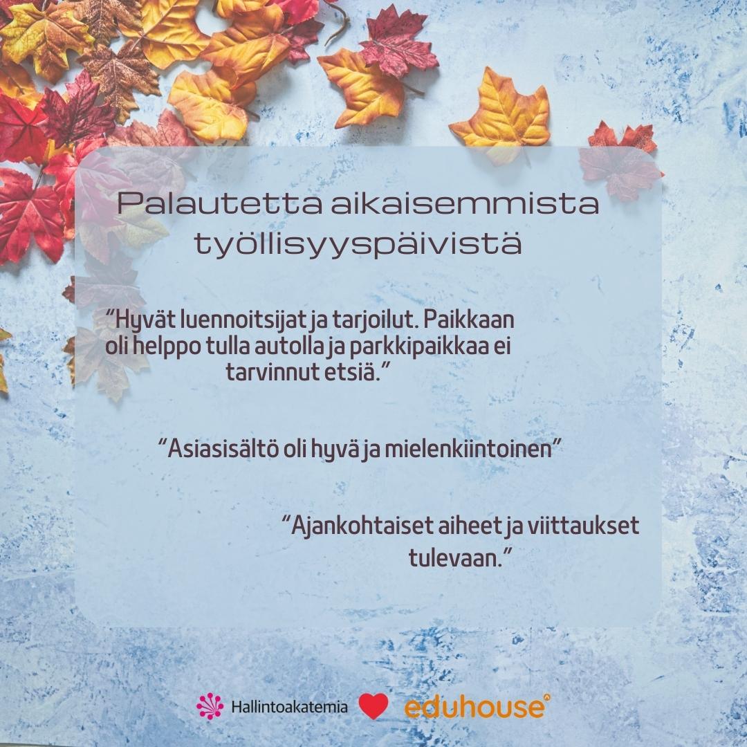Hallintoakatemia tarjoaa 16.11.2022 työllisyyteen keskittyvän koulutuspäivän täynnä mielenkiintoisia puheenvuoroja, joista ammentaa tietoa ja vinkkejä omaan työhön.
Lue lisää ohjelmasta ja ilmoittaudu mukaan täältä: hallintoakatemia.fi/koulutukset/ty…
#hallintoakatemia #työllisyys