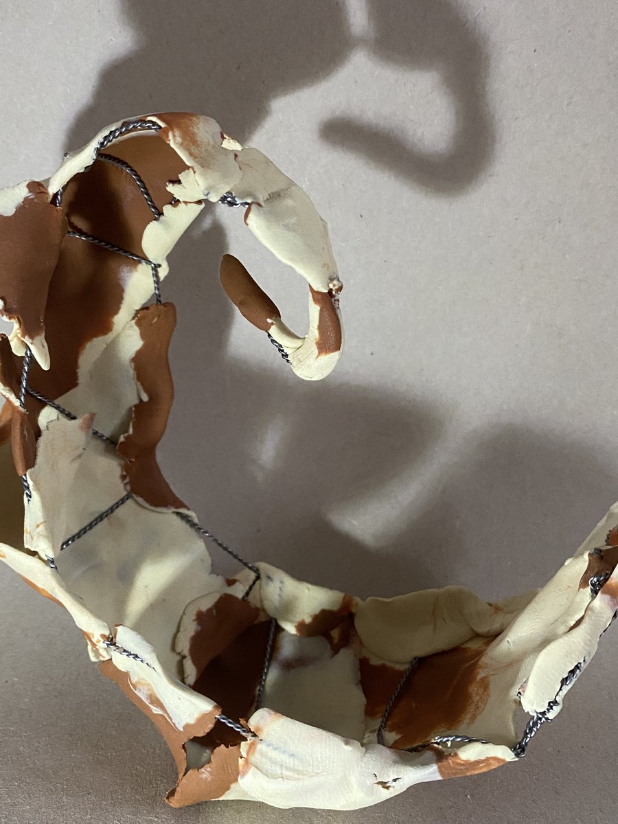 sarah1_art's tweet photo. Developing my practice using clay and wire mini sculptures based on natural forms for YSP teacher CPD sorry it’s canx @YSPsculpture #lifeofanartteacher #_arts_howe #howesheprints #sculpture #ysplearning #naturalforms https://t.co/NFqk2E2Y3q