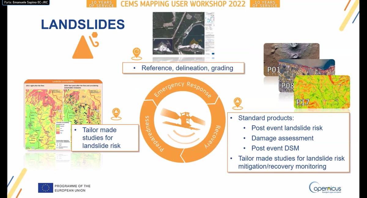 🔴Live from the last session of the first day of the #CEMS On-Demand Mapping 2022 user workshop

The versatility of our mapping products was highlighted and discussed, as we can provide geospatial support before, during and after any type of disaster 🔥🌊🌋🏚️🌱⛰️☣️💥🌪️
