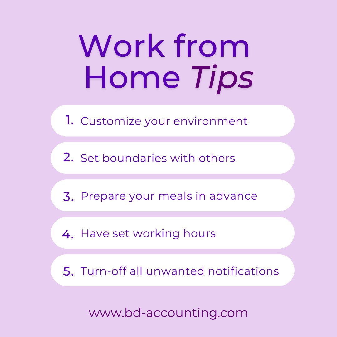bdaccounting's tweet image. Do you work from home? What are your favorite work from home tips to share?

#wfhtips #workfromhome #AtlantaAccountant #ConyersAccountant #GeorgiaAccountant #MetroAtlantaCPA #GeorgiaCPA #ConyersCPA #bdaccounting #butlerdavis