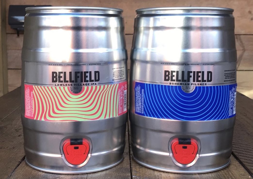 After many requests, our award-winning Lawless Village IPA mini casks &amp; Bohemian Pilsner kegs are back 🥳! Now available in our online shop. 

Buy online for delivery across the U.K. bit.ly/BellfieldMiniK… 🍻👌 

#cask #keg <a href="/CAMRA_Official/">CAMRA</a>