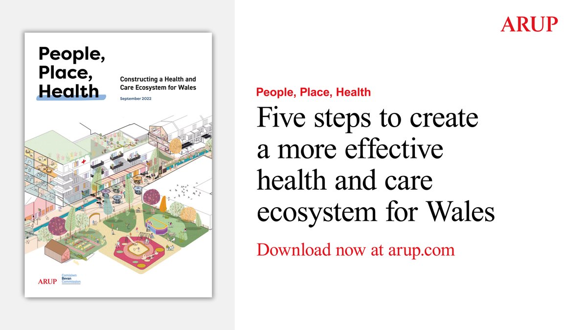 How can #health and care keep pace with change and tackle the 80-90% of health that comes from factors outside of existing systems? Our #placemaking experts teamed with @BevanCommission to take a people-and-place-based approach to health. Find out more: arup.com/perspectives/p…