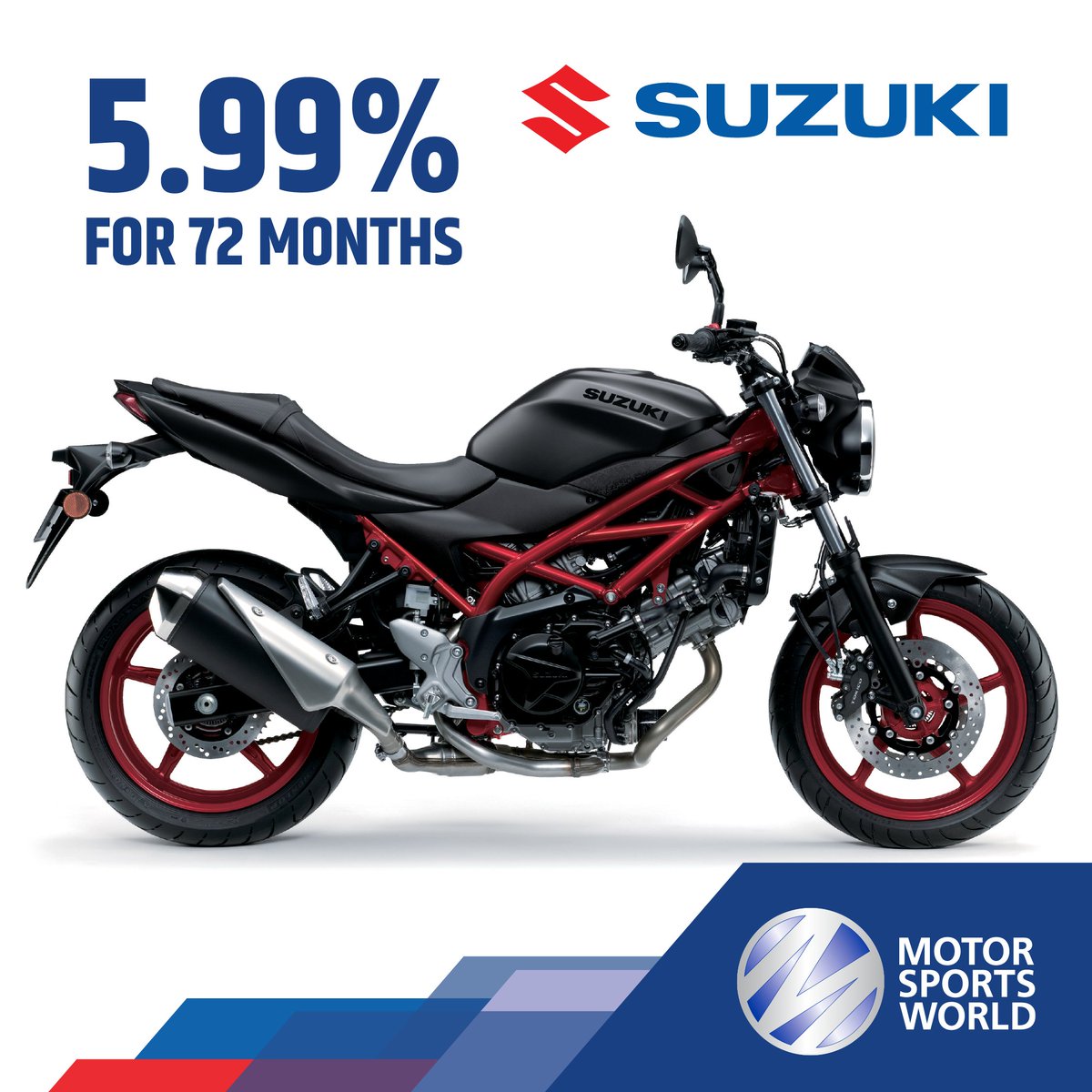 MSW_Ottawa's tweet photo. High Interest rates got you down? With interest rates going up, here is a real deal, 5.99% fixed rate for 72 Months (oac) All in stock 2022 Suzuki Motorcycles. This could possibly be the best time to buy this year. https://t.co/LQd1Vu1r2m