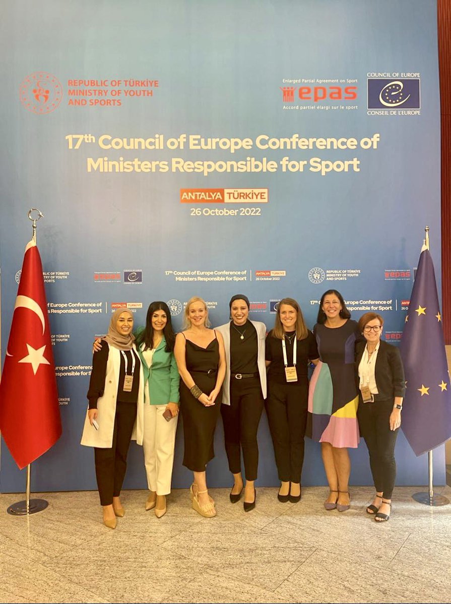 ArpadaraiNigar's tweet photo. Discussions, speeches, networking- great ending to the 17th Council of Europe Conference of Ministers responsible for sport. Great to know these amazing ladies @naginravand @SophieKwasny  @FrancineRaveney @PACE_Migration @sport_coe #CoE4Sport https://t.co/1K2YYJPxCk