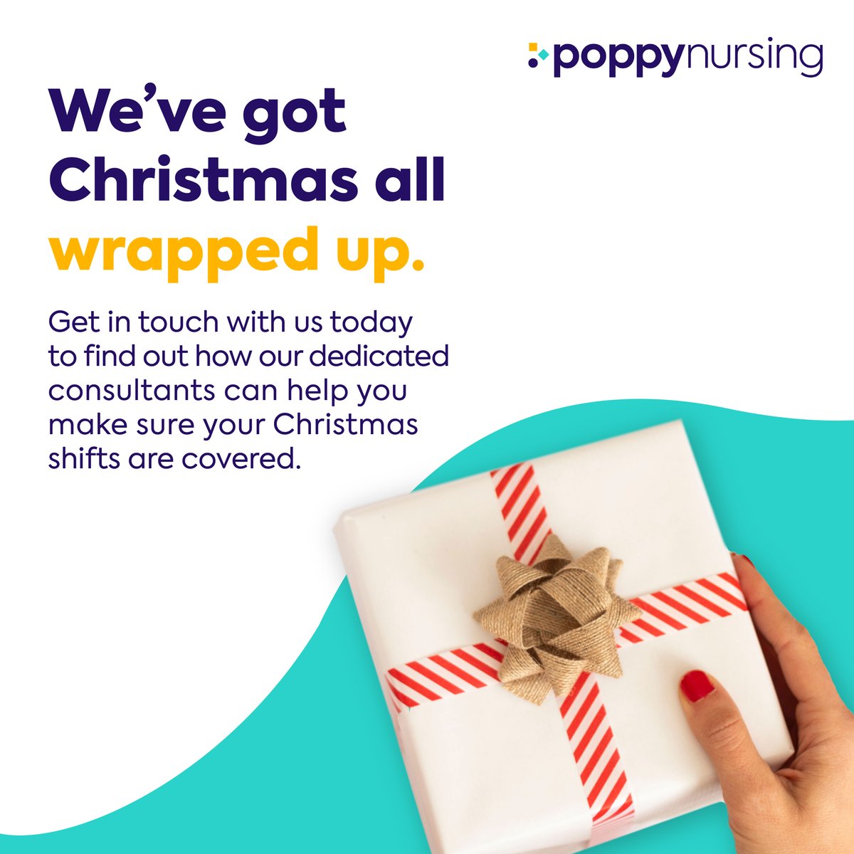 PoppyNursing's tweet photo. Christmas is only 8 weeks away! 
Do you have your Christmas holidays covered? 🎁 Book your holiday cover shifts today with Poppy Nursing and make your holiday season merry.✅ 
Get in touch with us now at https://t.co/oq5bDrsZeG.

#nursing #healthcarerecruitment #healthcare https://t.co/TP745O472a