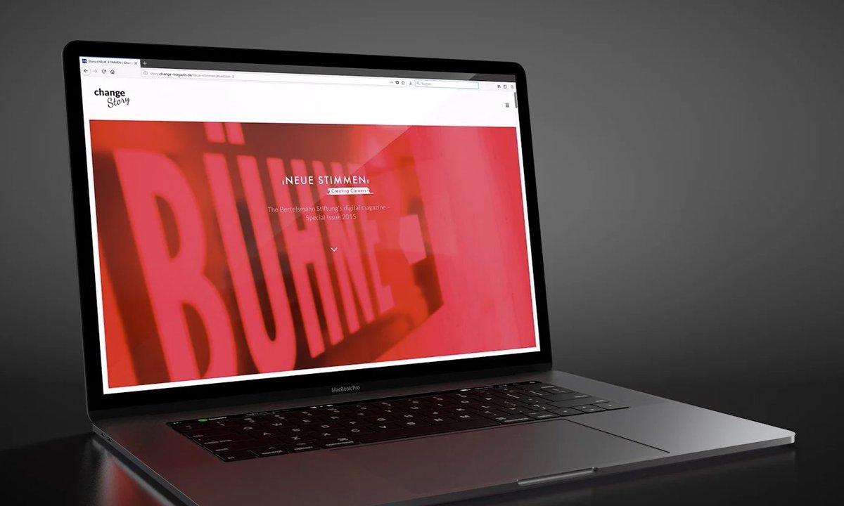 2015: Wir launchen die Online-Ausgabe des Magazins "Change Story" zum Gesangswettbewerb "Neue Stimmen". Für die Bertelsmann Stiftung verbinden wir Scrollytelling mit Storytelling. Zur Belohnung sind wir beim Konzert in Gütersloh. Ein fantastischer Abend!  #KRwird50 #KRTop50