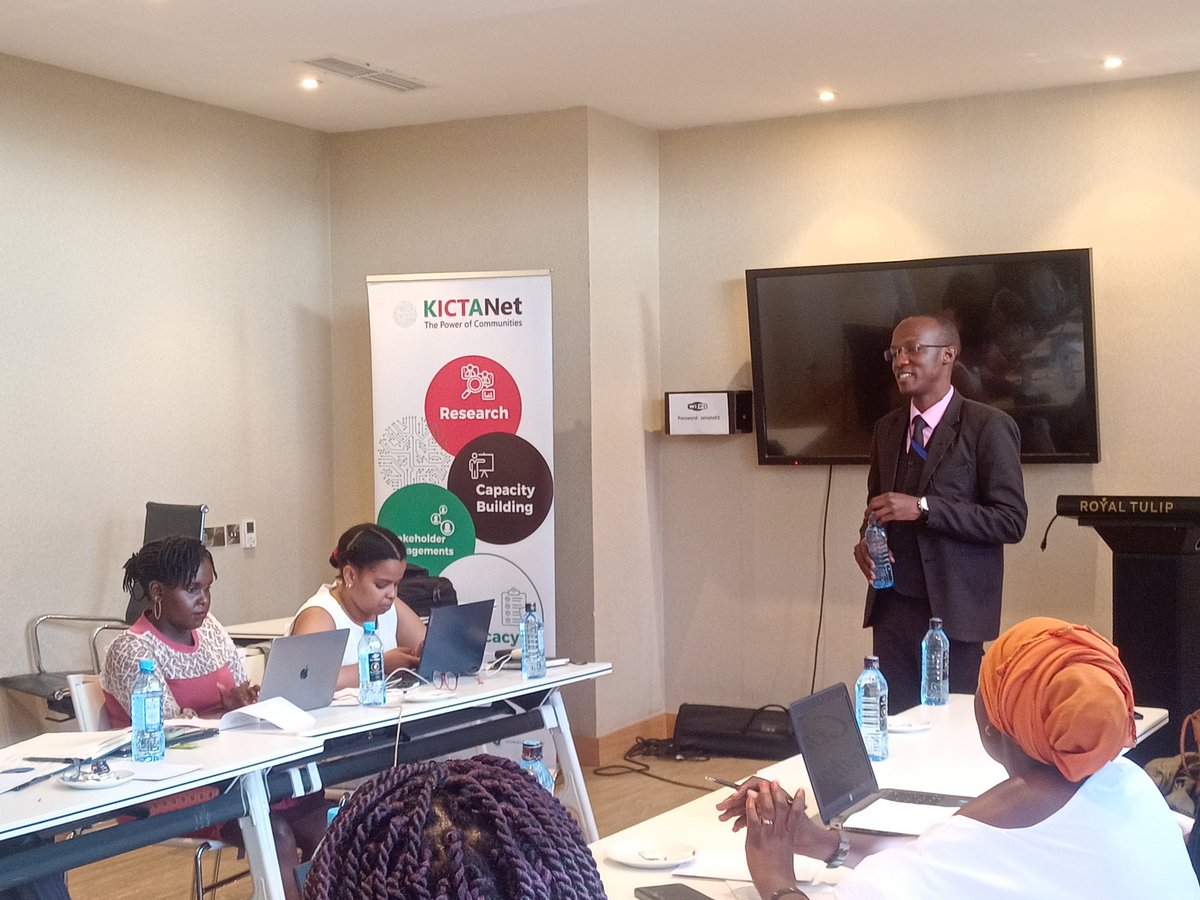 KICTANet's tweet photo. "When data spills, it becomes dangerous" @ekenyanito , @giz_gmbh ushers in our afternoon session where our participants will pitch their ideas around #DataPrivacy4Women. The best will be supported through the initiative. Cc @GermanyinKenya @EUinKenya @DTC_Kenya https://t.co/IZpElGimrS