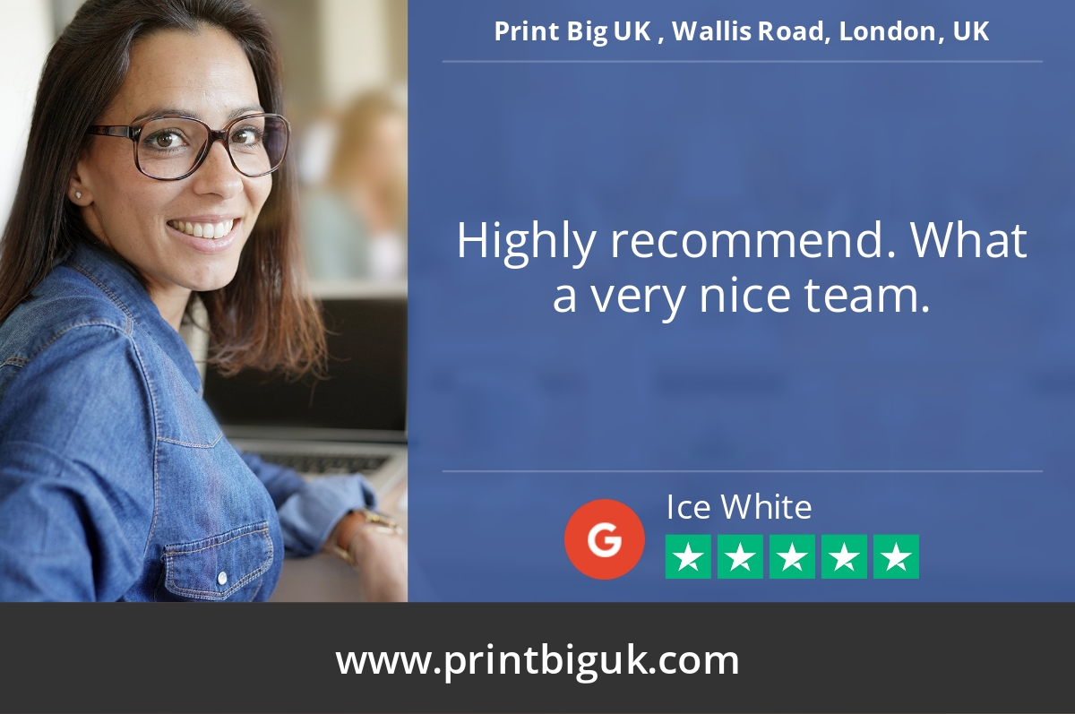 printbiguk's tweet photo. 5 Star: Ice W. "Highly recommend. What a very nice team." https://t.co/J5sghgxWc9 https://t.co/OhvgSDpKmc