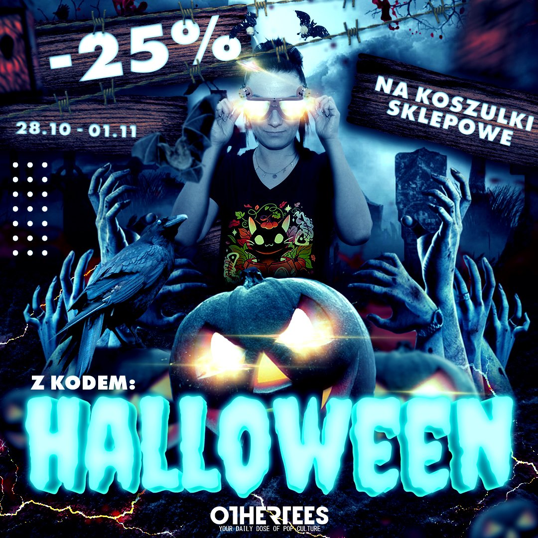 Buuuu!🎃👻😱
Odważ się skorzystać z promocji i zakup przerażająco fajną koszulkę już teraz!🙌

Przez dłuugi weekend zakupisz koszulki sklepowe 25% taniej!🤡
wpisz kod:Halloween
🦇 Strach ma niskie ceny🛒
othertees.com/sklep/koszulki/
‍