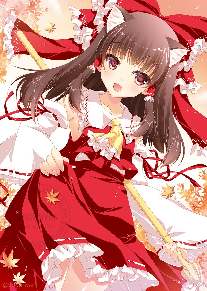 さーむーいー!急に寒くなったー!
窓からふと山を見たら
もみじが一斉に色付き始めてました🍁
#東方Project #博麗霊夢 