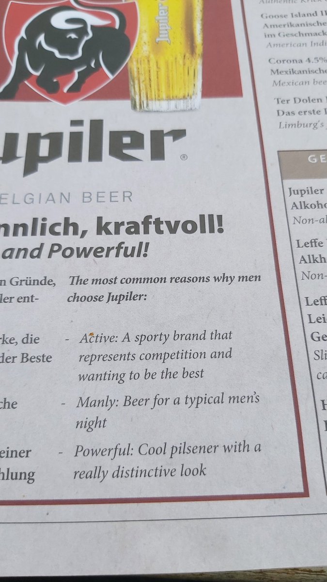 ReadCaro's tweet image. Belgian beer. Exclusively for men?