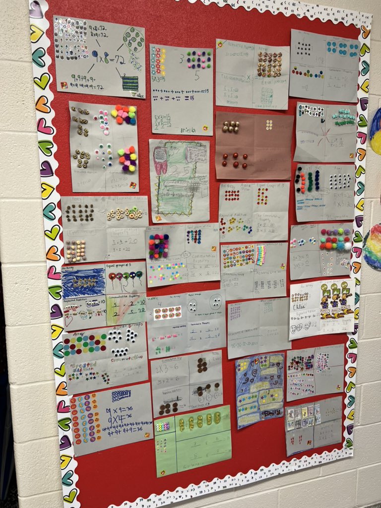 These 3rd graders are doing such a great job showing their knowledge of multiplication in creative and fun ways! @MortonPRIDE