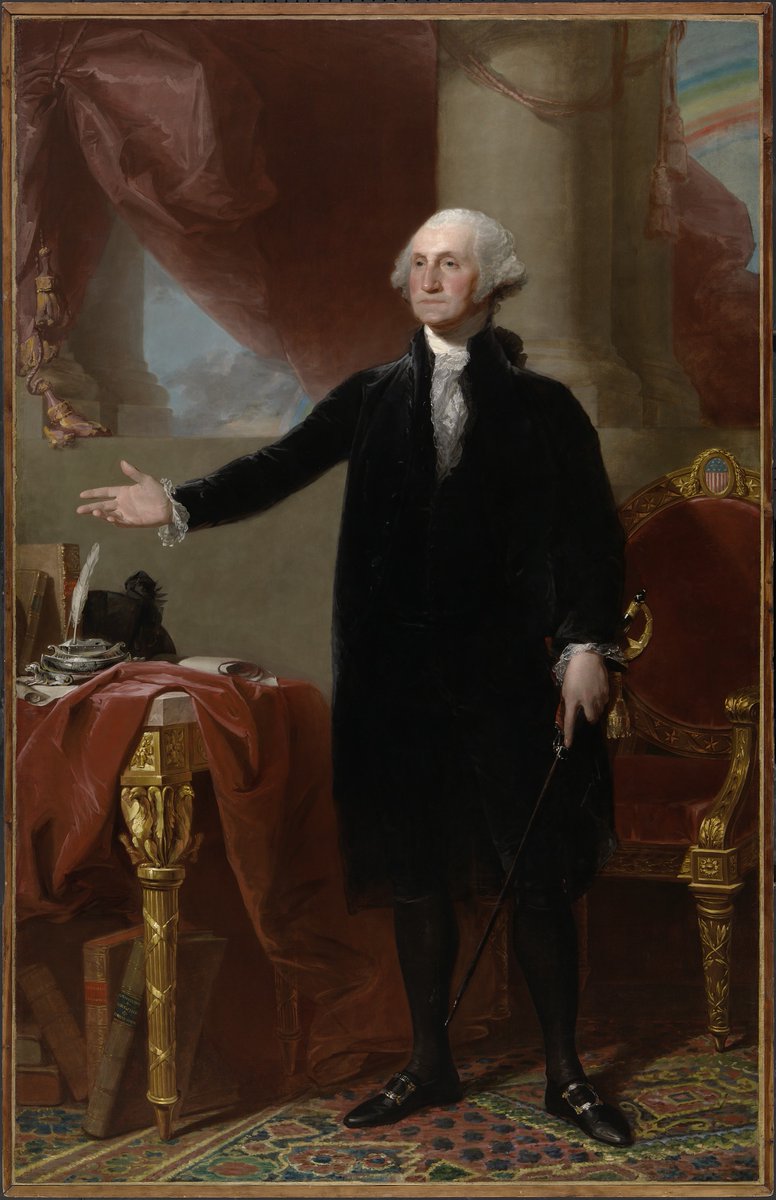 si_npg's tweet photo. Gilbert Stuart, George Washington (Lansdowne Portrait), 1796 #gilbertstuart #nationalportraitgallery https://t.co/11qAjQ1aoS https://t.co/OmEtSRmRX1