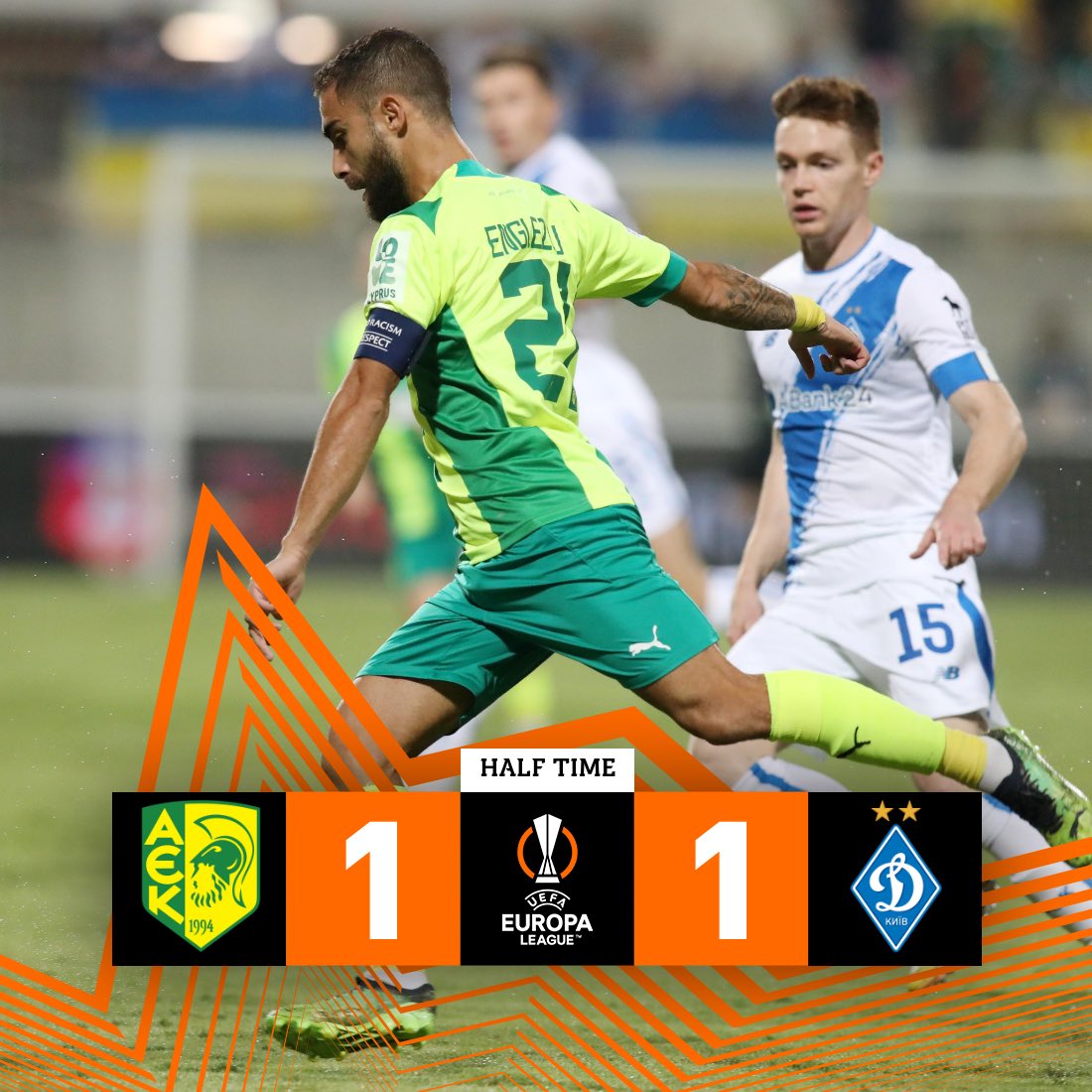 AEKLARNACA's tweet photo. 𝐇𝐀𝐋𝐅 𝐓𝐈𝐌𝐄

#AEKDYN | @EuropaLeague https://t.co/EbqxbCee2c
