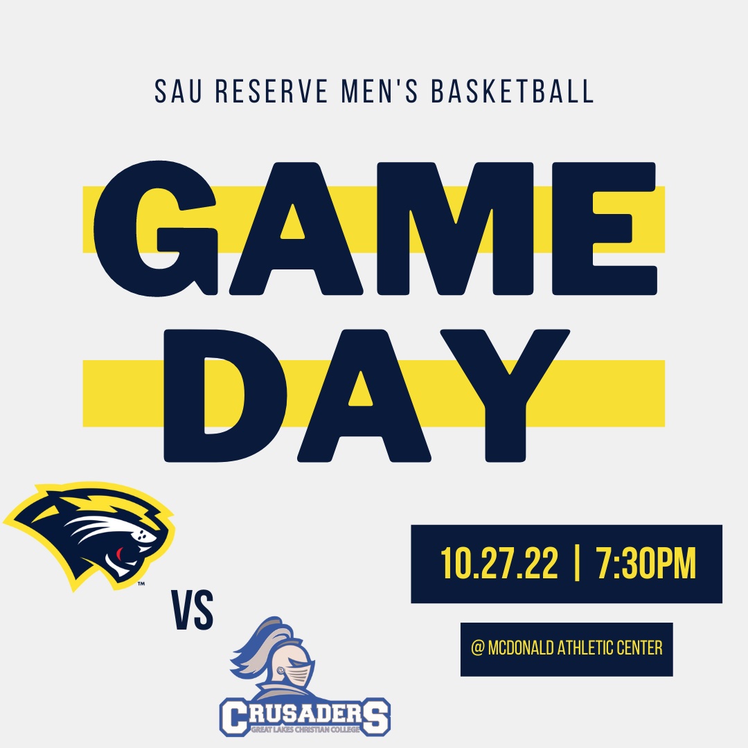 The Cougars look to make it 4️⃣ wins a row when they take on Great Lakes Christian tonight!

⏰ 7:30pm
📍 Spring Arbor, MI
🏟 McDonald Athletic Center

facebook.com/SAUCougarsMBB/…