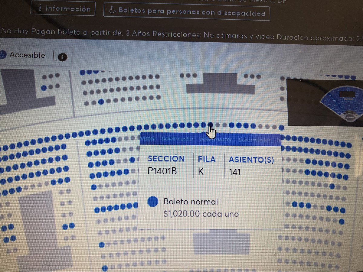 alegabss's tweet photo. @Ticketmaster_Me @ServicioTM Ojo asientos en el Auditorio Nacional mal especificados Compré estos dos asientos pensando que solo habían 3 personas entre nosotros y no, llegando al lugar la diferencia era + de 15 asientos Nos hicieron pasar un mal momento cuando el error fue de #Ticketmaster https://t.co/R9SZflkzsb