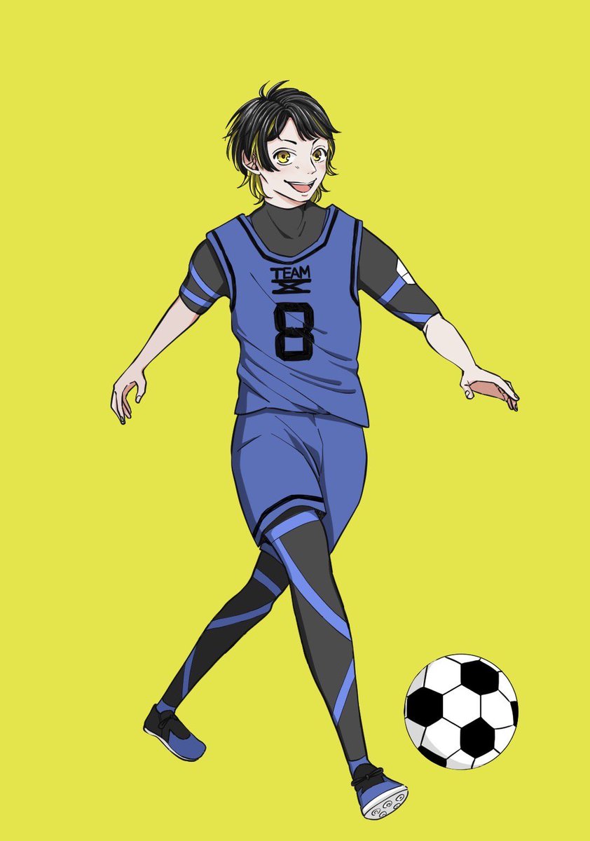 male focus 1boy sportswear solo soccer ball yellow background ball  illustration images