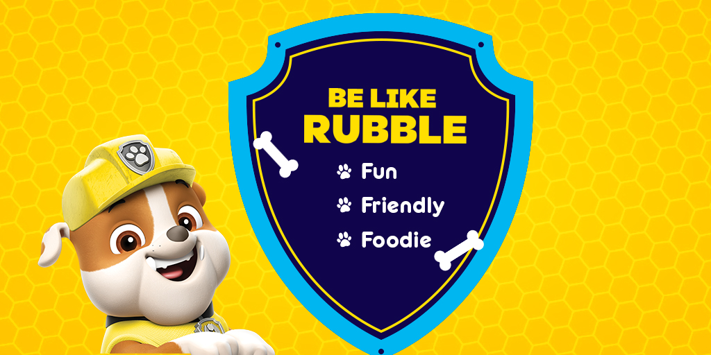 Does your Jr. finish his plate just like Rubble does? 

Watch Rubble’s fun &amp; hilarious antics with your junior at PAW Patrol every day at 9 AM only on Nick Jr. 

#PawPatrol #Pups #ForYourJr #NickJrIndia #NickJr