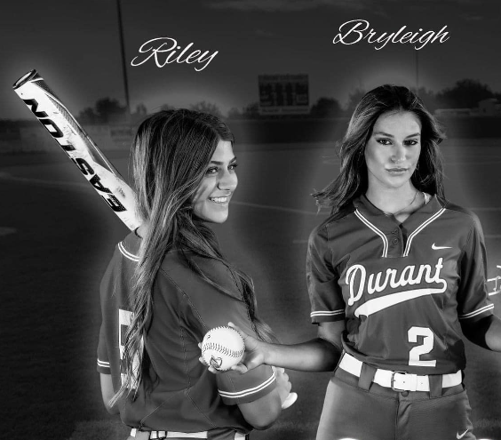 Congratulations to All Region 10 softball players from the Durant Lady Lions 
Riley Kaler and Bryleigh Pilgreen