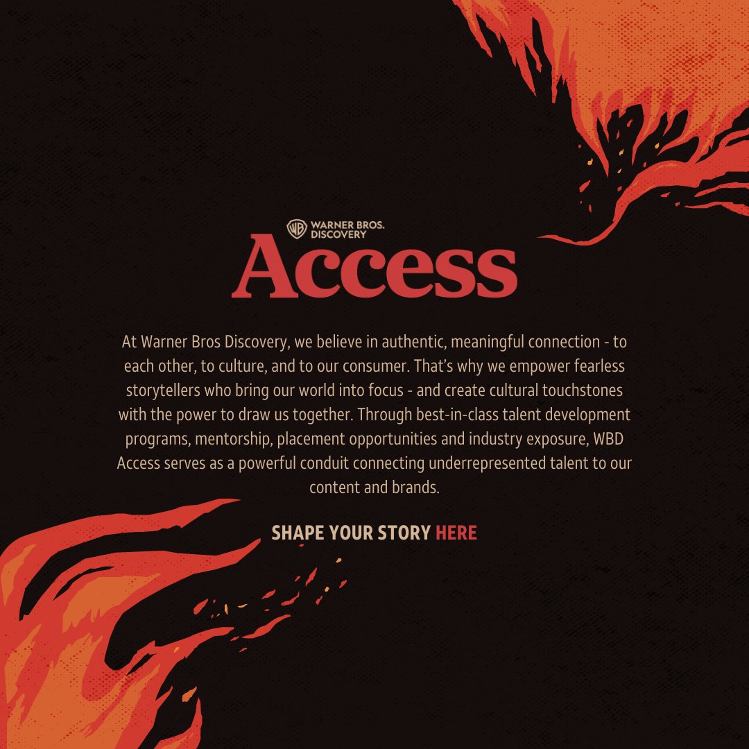 WBDAccess's tweet photo. Find out more here: https://t.co/i9Lu1yxg2G
#Directorstowatch #PipelinePrograms #WBDAccess https://t.co/aiL54mFBtv