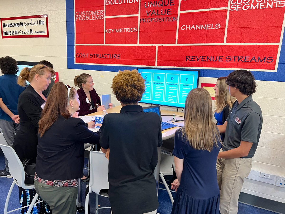 Mentor Matching is ON! 🎉 The INC teams at <a href="/KempsAcademy/">𝕂𝕖𝕞𝕡𝕤𝔸𝕔𝕒𝕕𝕖𝕞𝕪</a> are pitching business ideas to all mentors today! Thank you <a href="/SteveMarable/">Steve Marable, Ed.D.🏡</a>, <a href="/styleerin1/">Style Erin</a>, <a href="/IvoryBivens/">Ivory Bivens</a>, @KatieNiehoffvb, <a href="/vikki_renzulli/">Victoria Renzulli</a>, @ZyonGooden, Brian B, Chris T, Jim M, John L, Lisa P, &amp; Tara S! #ebaproud <a href="/KHS_Chiefs/">Kempsville Chiefs</a>