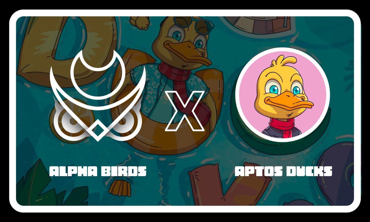 Aptos Ducks (@aptosduckss) on Twitter photo We are excited to announce our collab with <a href="/alphabirds_xyz/">Alpha Birds (๐ชน, ๐ฆ)</a> we are giving 3 WL on this tweet ๐ฅ
1. Follow <a href="/aptosduckss/">Aptos Ducks</a> <a href="/alphabirds_xyz/">Alpha Birds (๐ชน, ๐ฆ)</a>
2. Like + RT ๐
3. Tag 3 ducks ๐ฆ We are excited to announce our collab with <a href="/alphabirds_xyz/">Alpha Birds (๐ชน, ๐ฆ)</a> we are giving 3 WL on this tweet ๐ฅ
1. Follow <a href="/aptosduckss/">Aptos Ducks</a> <a href="/alphabirds_xyz/">Alpha Birds (๐ชน, ๐ฆ)</a>
2. Like + RT ๐
3. Tag 3 ducks ๐ฆ