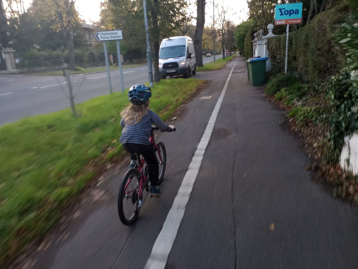 5yo has spent the afternoon riding from Hatherley right across town to Pittville to meet one friend in the park, then on to another friend's house in Whaddon, then back home.

Offered the option of the trailerbike, but he is a Very Determined Bear at the moment.