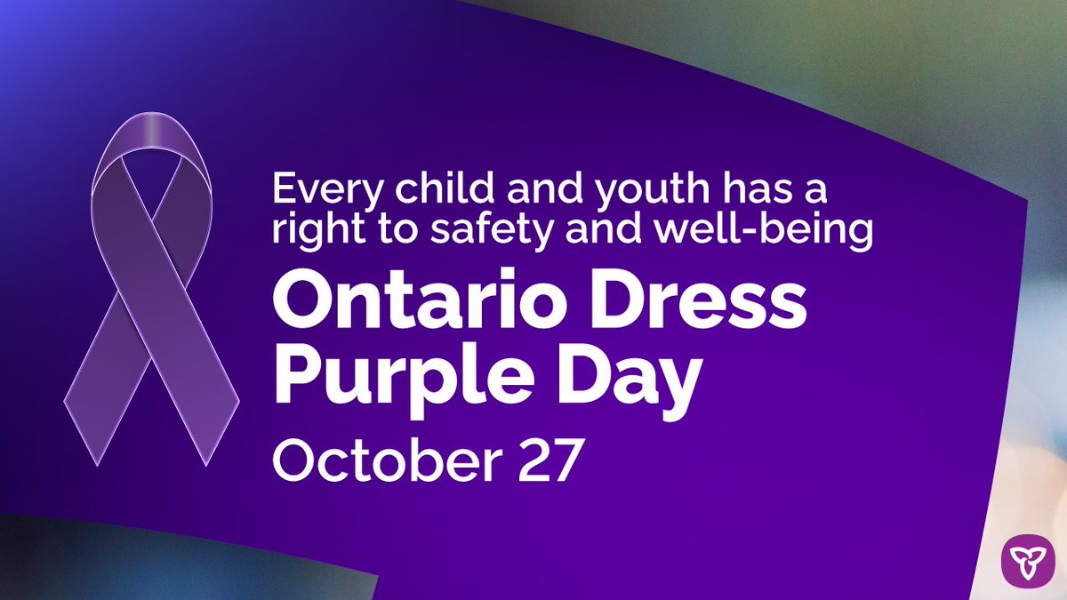 Dress Purple Day highlights the importance of every child and youth’s right to safety and well-being.    Learn how Ontario is prioritizing this work through the transformation of the child welfare system: ontario.ca/page/child-wel…   #DressPurpleDay2022