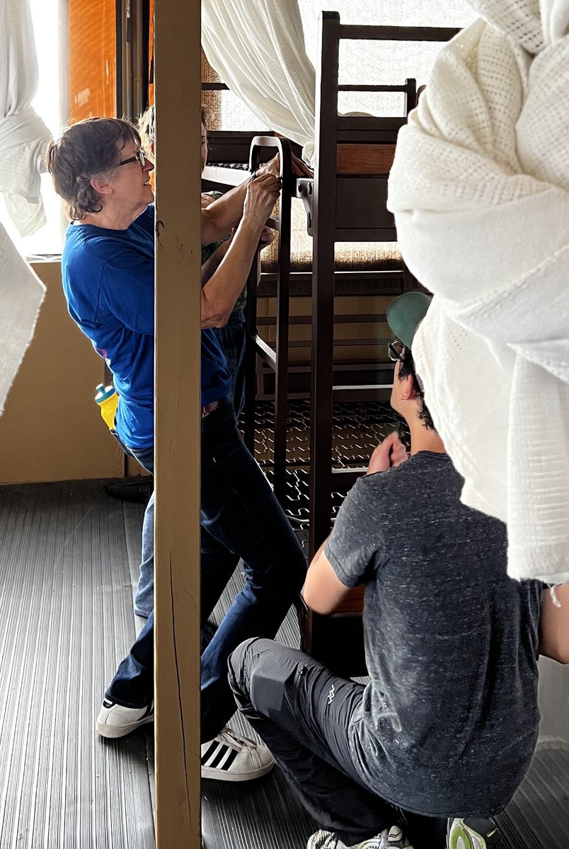 ahmcparland's tweet photo. At La Posada Providencia we also dissembled and reassembled bunk beds out of buildings about to be razed @SistersofMercy https://t.co/AiCWOrS8KI