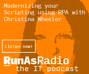RunAsRadio's tweet image. Power Automate for Desktop takes your scripting to a new level!

@cwheeler76 talks on RunAs Radio at runasradio.com/Shows/Show/851 about how to use Power Automate for Desktop to bring RPA into your organization, automating application steps and more!