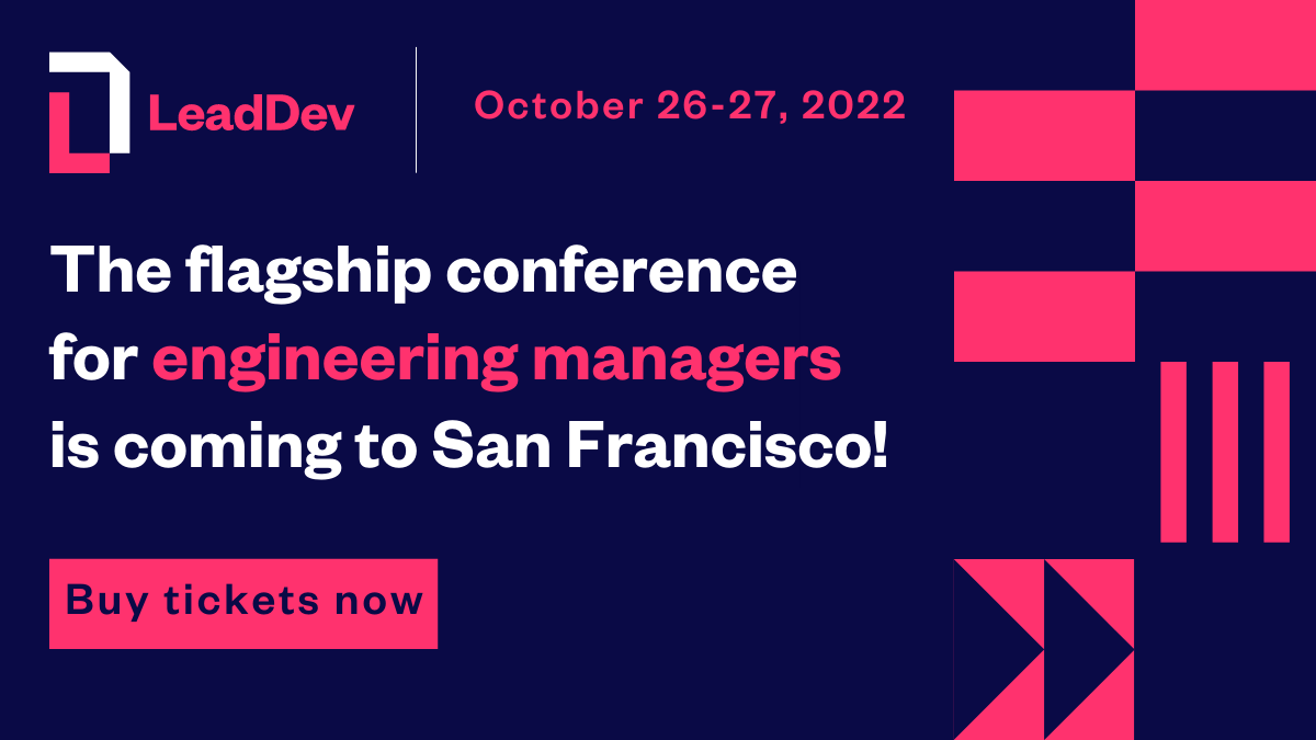We're underway for day 2 of #LeadDevSanFrancisco. You can engage with our West Coast community and find some of the slides from our speakers talks in our Slack channel: #leaddev-sf bit.ly/3DE2zSs