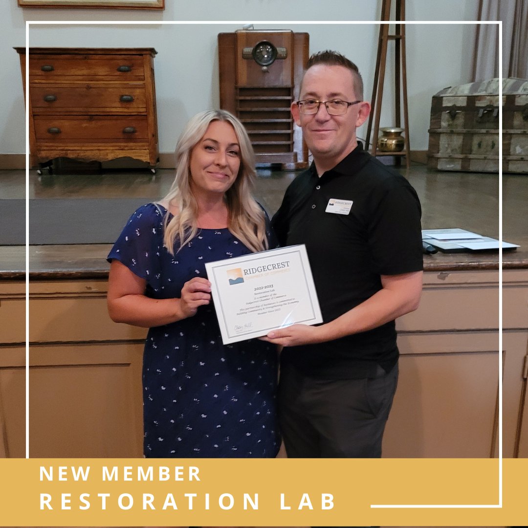 rcchamber's tweet photo. New Member: Restoration Lab

The Restoration Lab is a full service Medical Spa in Ridgecrest, CA. Their goal is to provide clients with a holistic approach to wellness and aesthetics. GRAND OPENING NOVEMBER 3, 2022.

#newmember #ridgecrestchamber #buildingcommunity https://t.co/SdSYJjVFCL