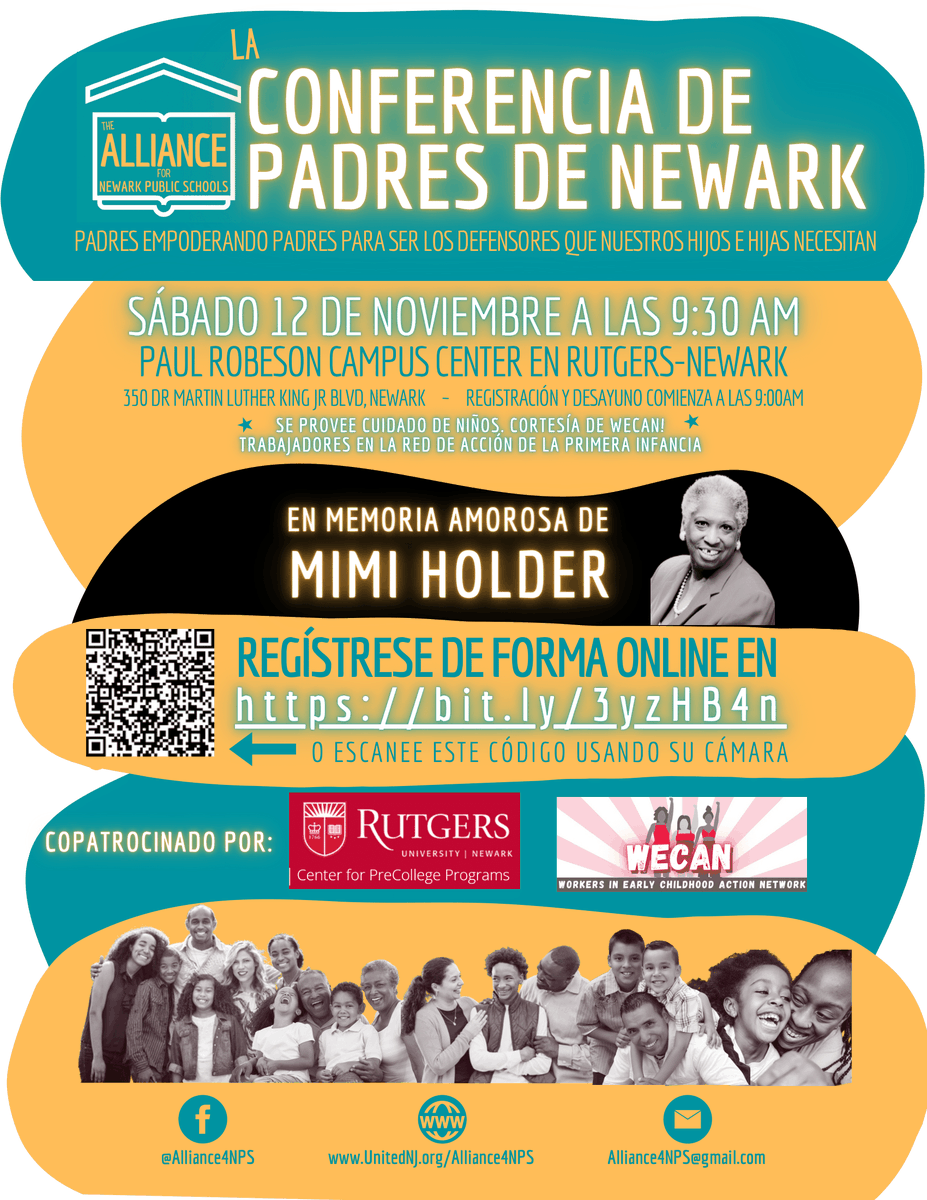 Cntr4PreCollege's tweet photo. Parents and Families, The Newark Parent Conference is being held on Saturday, November 12th at 9:30 AM at the Paul Robeson Campus Center at Rutgers-Newark. Be sure to register online at https://t.co/mjdG55du1G or register in person! https://t.co/bifipJc2Sl