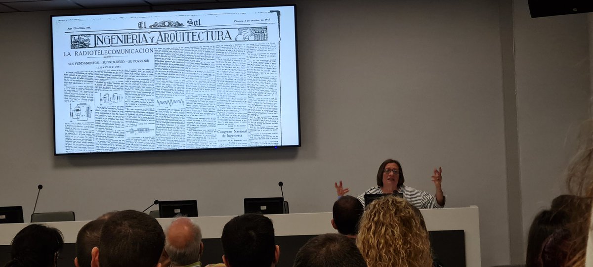 Ángeles Afuera, fundadora del dpto de documentación de <a href="/La_SER/">Cadena SER</a>, imparte una  conferencia sobre la radio como fuente documental con motivo del #DiaDelPatrimonioAudiovisual