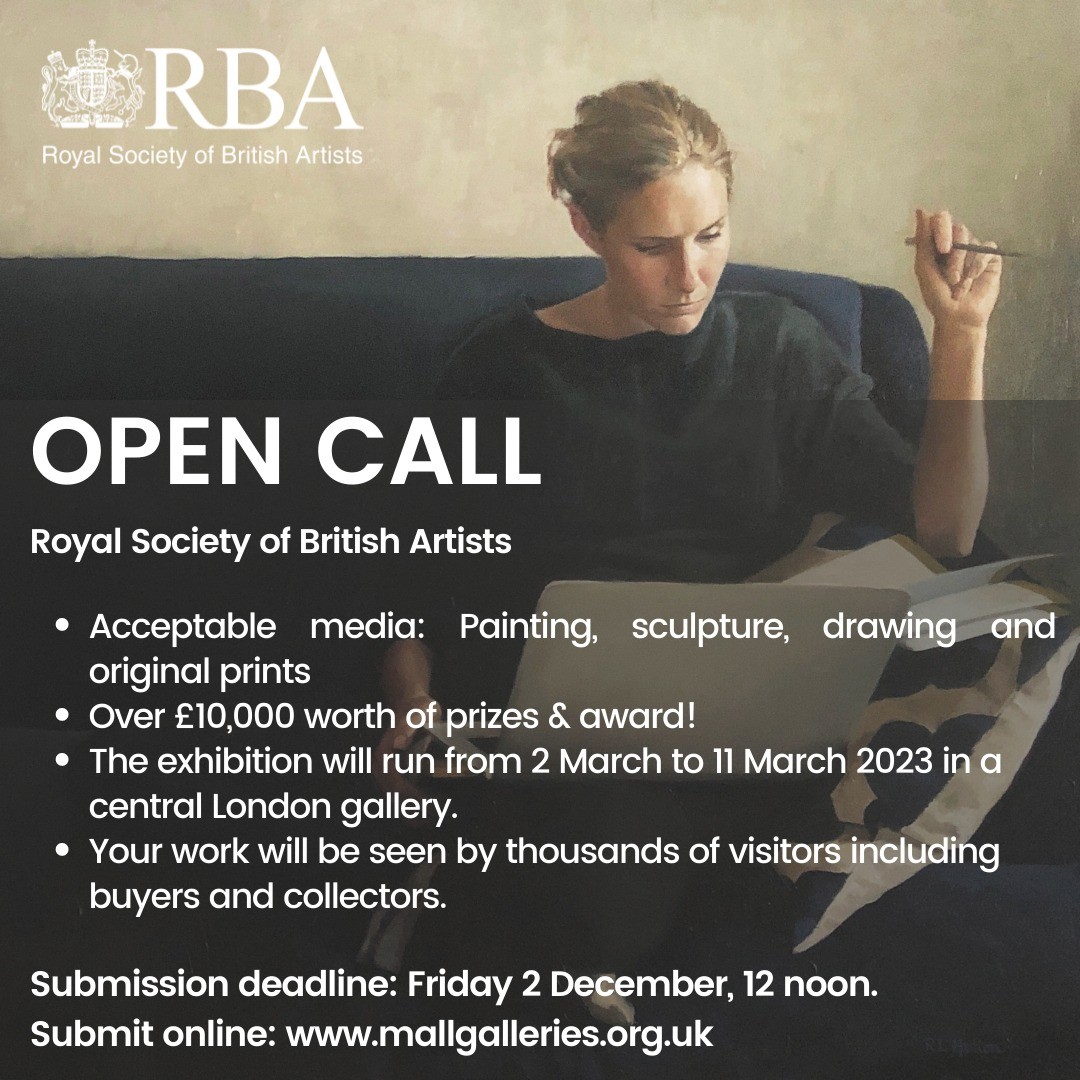 #OPENCALL: The Royal Society of British Artists encourages artists to submit works for a chance to be part of the RBA Annual Exhibition 2023!

HOW TO SUBMIT: mallgalleries.org.uk/call-for-entri… 

DEADLINE: Friday 2 December, 12noon

Image: Rebecca Holton, Working On A Sunday