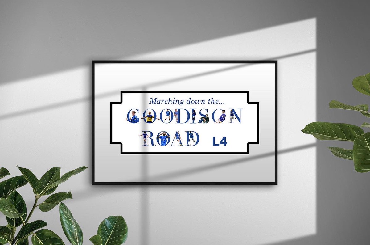 L36Studios's tweet photo. RED OR BLUE? We’ve got you covered either way! Goodison Road and Anfield Road prints are now available! Simply message to order! https://t.co/WP5XGjLLFo