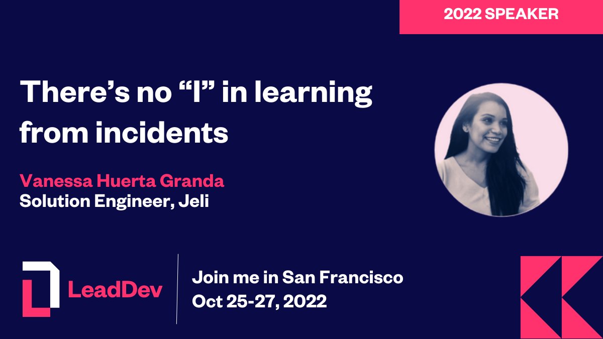 LeadDev (@TheLeadDev) on Twitter photo 2022-10-27 17:05:43 Incidents happen - how you respond to them as a team is the true test of your abilities. We have @v_hue_g next up at #LeadDevSanFrancisco discussing the ways to get folks from different parts of your org involved in post incident response. bit.ly/3FmrwDo Incidents happen - how you respond to them as a team is the true test of your abilities. We have @v_hue_g next up at #LeadDevSanFrancisco discussing the ways to get folks from different parts of your org involved in post incident response. bit.ly/3FmrwDo