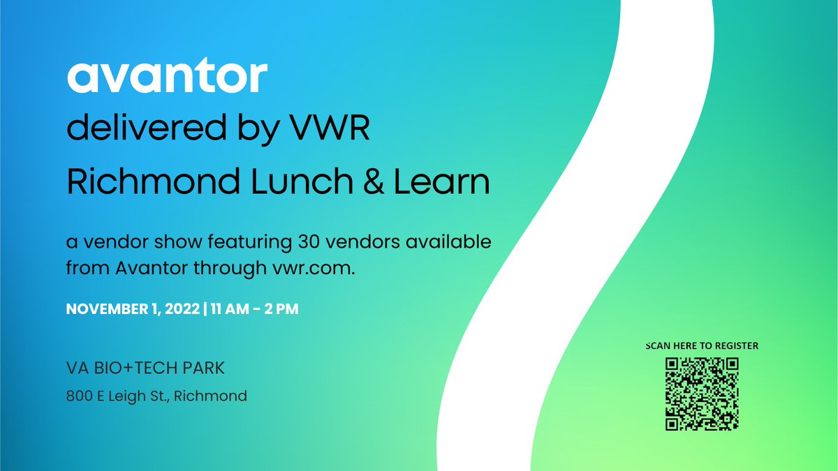 Have you SAVED through our BIO Business Solutions program? Don't miss a vendor show in Richmond, organized by @Avantor_News to learn how members of #VirginiaBIO can save on Laboratory supplies. 3⃣0⃣ vendors➕giveaways, and lunch provided❗️ ➡️Register ow.ly/Ilsk50Ln8VA @VWR