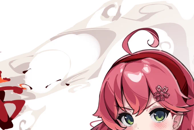 もくもくと描いている 