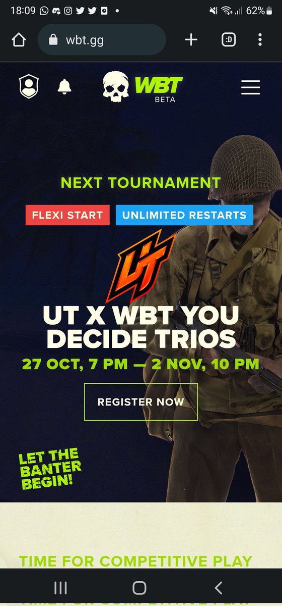 <a href="/_UT_eSports/">| UT | United Together</a> x WBT

Live from 7pm at wbt.gg 
#UTxWBT #callofduty #Warzone